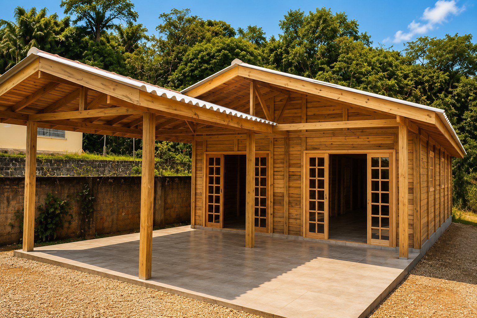 Casa de madeira da Construtora Silva Especializada em Casas Pré Fabricadas relacionada a madeira tratada para o clima local